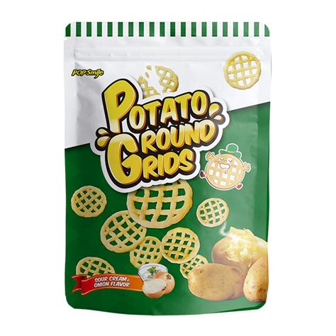 Sour Cream Onion Flavour Potato Round Grid G Clean And Healthy