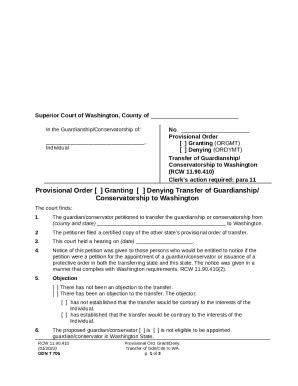 Draft Guardianship Conservatorship S Doc Template Pdffiller