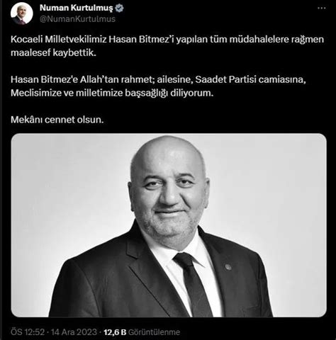 Meclis kürsüsünde kalp krizi geçiren Saadet Partili vekil Hasan Bitmez