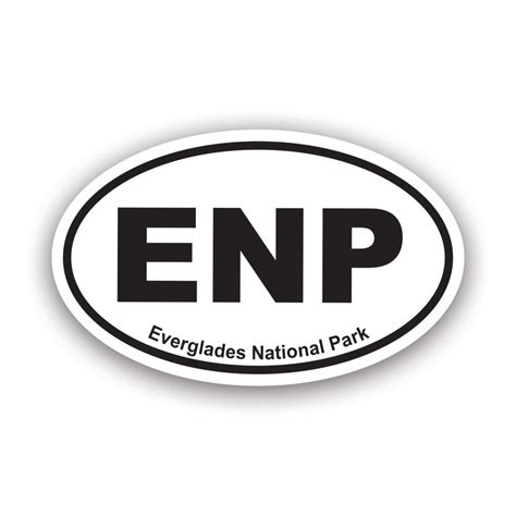 Everglades National Park Oval Sticker Decal Self Adhesive Vinyl