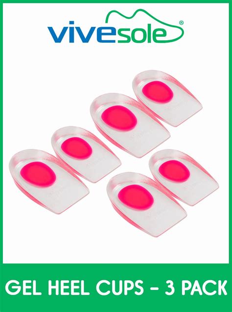 Amazon Vivesole Silicone Gel Heel Cups Pairs Pcs Heel Pain