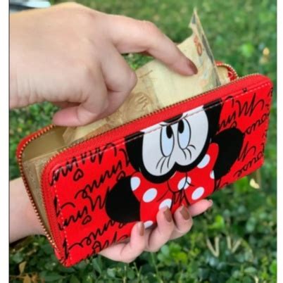 Carteira Feminina Retangular Minnie Mouse Disney Shopee Brasil