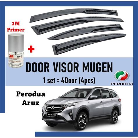 Perodua Aruz Door Visor Air Press Window Mugen Style Acrylic Wind