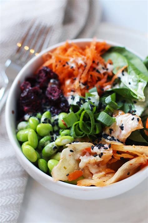 Asian Quinoa Power Bowl With Ginger Miso Dressing Vegan FitLiving