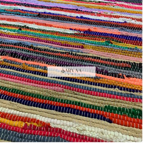 Multicolour Colourful Cotton Rag Rug Large Area Rug Home Decor Boho