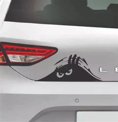 Sticker Calcoman A Ojos Asomandose Para Carro