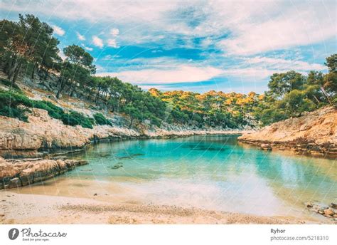 Französische Natur Der Calanques An Der Azurblauen Küste Frankreichs