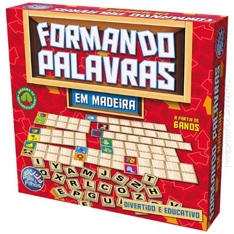 Jogo Pedagogico Formando Palavras Madeira Pais E Filhos