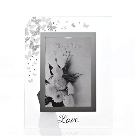 Ts Always And Forever Glass Frame Butterflies 4x6 Ts From