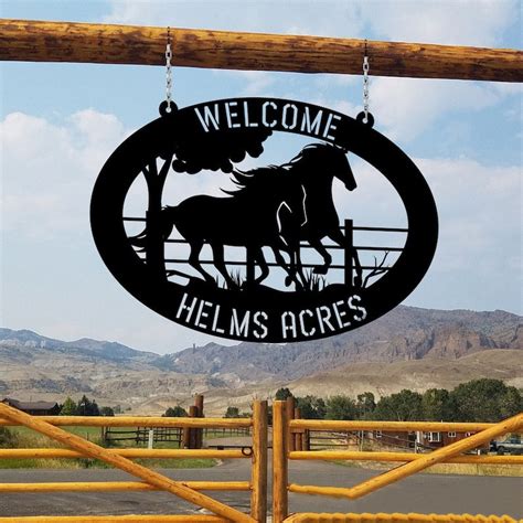 DINOZOZO Horse Ranch Welcome Farm Animals Custom Metal Signs Gift for ...