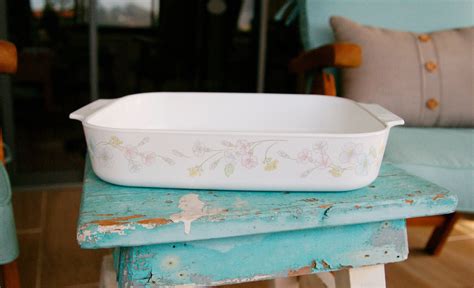 Vintage Corning Ware Pastel Bouquet Casserole Dish A 21 B N Etsy