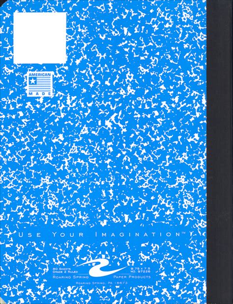 Hard Cover Blue Marble Composition Notebook Grade 2 Ruled 80