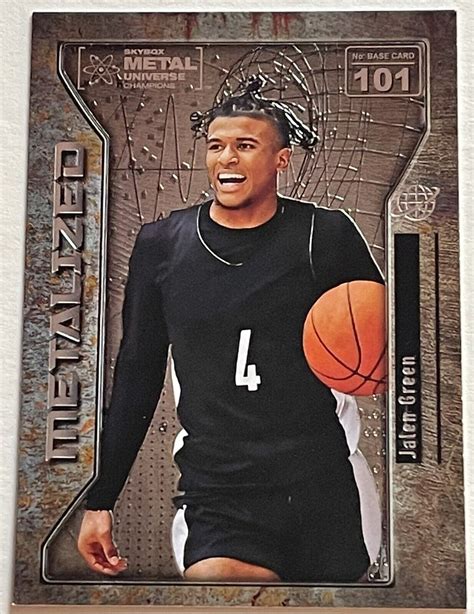 Skybox Metal Universe Champions Jalen Green Rc Rookie