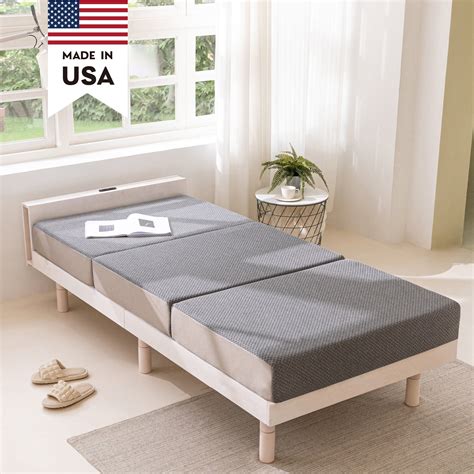 Mlily Inch Tri Fold Mattress Folding Memory Foam Mattress Portable