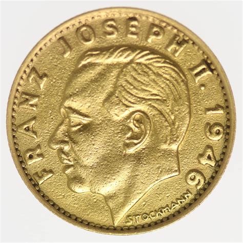 Liechtenstein Franz Joseph II 50 Franken 1956 Pro Aurum Numismatik