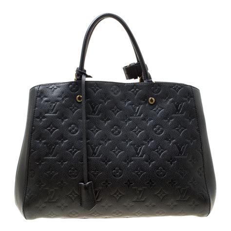 Louis Vuitton Black Monogram Empreinte Leather Montaigne Gm Bag Louis Vuitton Tlc