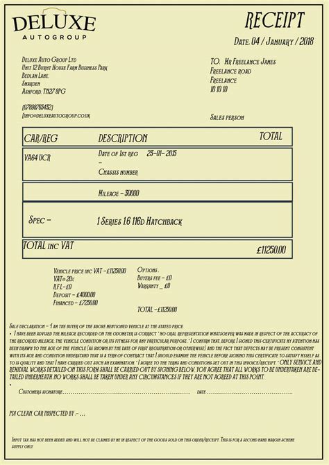 Invoice Disclaimer Examples