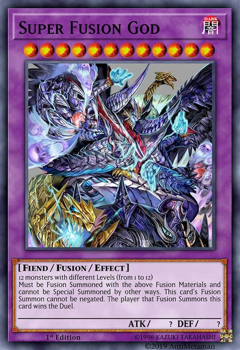 Super Fusion God Custom Cards Duelists Unite