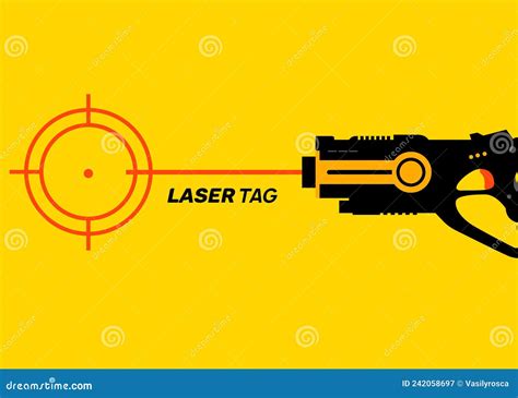 Laser Tag Gun Game Icon. Vector Laser Tag Futuristic Logo Weapon Stock ...