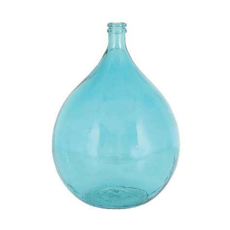 Litton Lane In Teal Spanish Glass Decorative Vase The Home