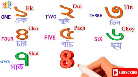 bengali numbers 1-10 chart - YouTube