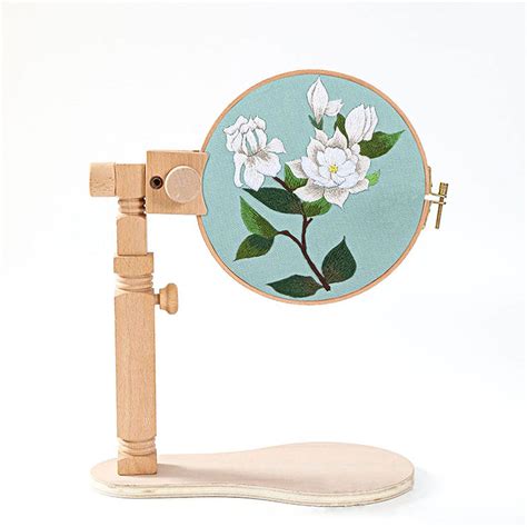 Rotated Wooden Embroidery Lap Stand For Any Hoops Cross Etsy Canada