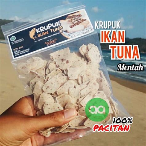 Jual Krupuk Ikan Tuna Mentah Khas Pacitan Camilan Sehat Makanan Ringan