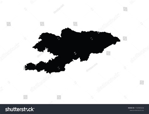 Kyrgyzstan Outline Map State Shape Country Stock Vector Royalty Free