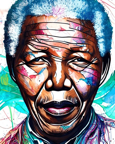 Nelson Mandela Cinematic Epic Digital Art · Creative Fabrica