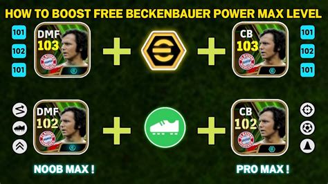 How To Boost Free Beckenbauer Power Max Level Efootball Mobile