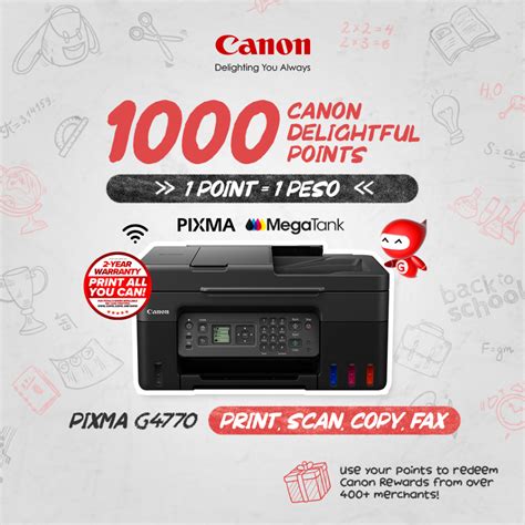 Canon Printer Pixma G Print Scan Copy Fax Wi Fi Air Print