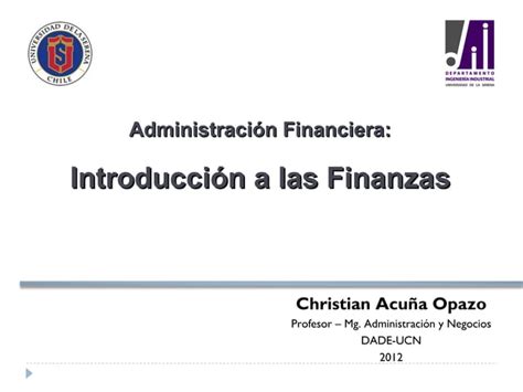 Unidad I Introducci N A Las Finanzas Ppt