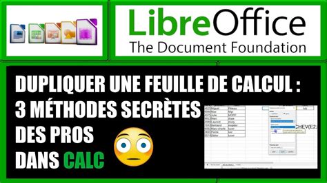 Dupliquer Une Feuille De Calcul Dans Libreoffice Calc Fa Ons De