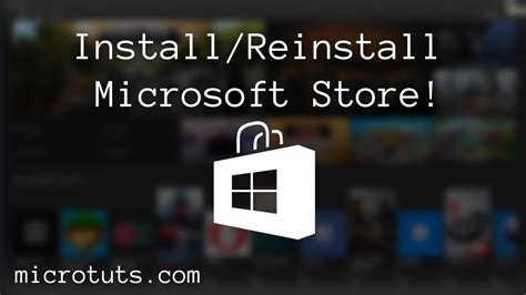 Reinstall Microsoft Store App Windows 11