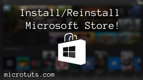 Installreinstall Microsoft Store On Windows Youtube