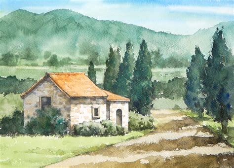 Namil Art Basic Landscape Watercolor Daily Life Sketch And Color