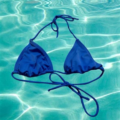 OP Swim Ocean Pacific Royal Blue Halter String Bikini Top Poshmark