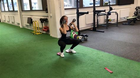Db Front Squat Heels Elevated Youtube