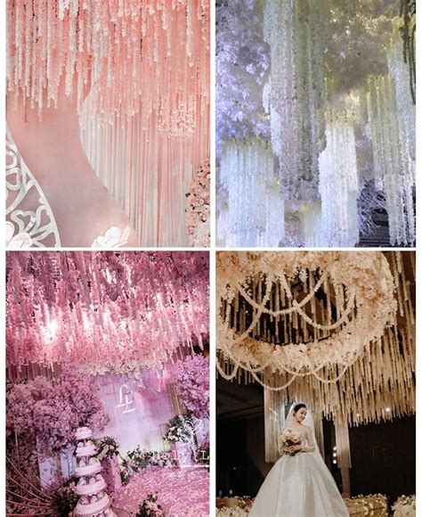 Pieces Cm Artificial Flower Garland Fake Silk Wisteria Vine