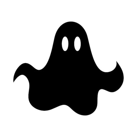 Vector de imágenes prediseñadas de fantasma negro de silueta de