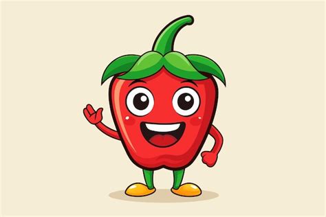 Premium Vector Pepper Cartoon Mascot Illustration