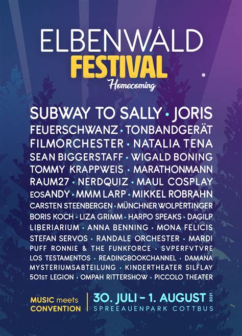 Line Up Archiv Elbenwald Festival