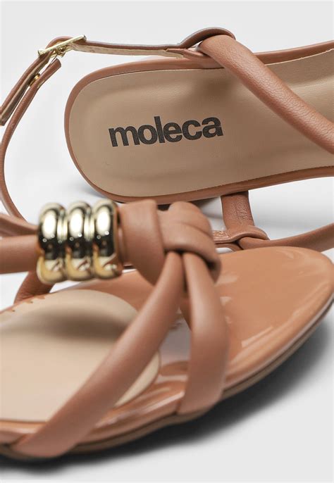 Sandália Moleca Tiras Nude Compre Agora Dafiti Brasil