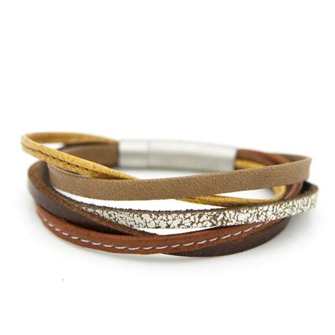 brown multi strand cuff artisan   montreal canada rimanchik