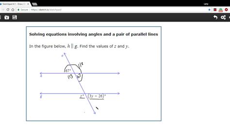 Solving Equations Involving Angles And Parallel Lines Youtube