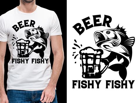 Beer Fishy Fishy Vector Tshirt Design Graphic By Sahirtshirt Creative