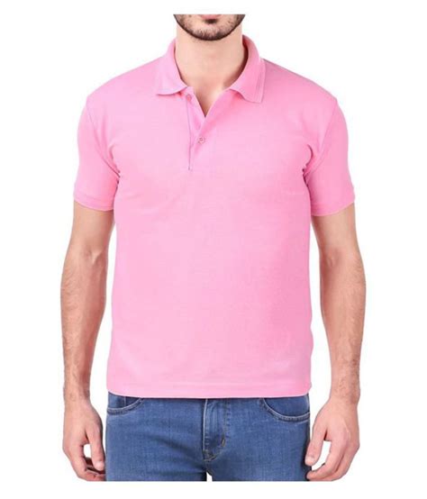 Fashion365 Cotton Blend Pink Plain Polo T Shirt Buy Fashion365 Cotton Blend Pink Plain Polo T