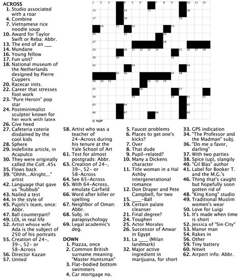 Printable Frank Longo Crossword Puzzles Free Printable Jd