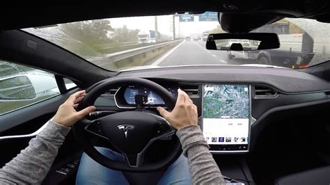 Tesla Autopilot Model S Pov Test Drive Youtube