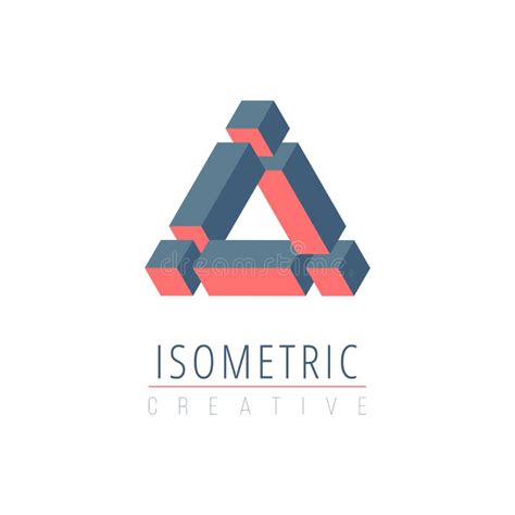 Abstract D Optical Illusion Logo Template For Your Company Isometric